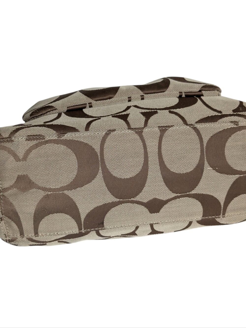 Coach Leah Signature Logo Canvas Tote - Picture 7 of 13